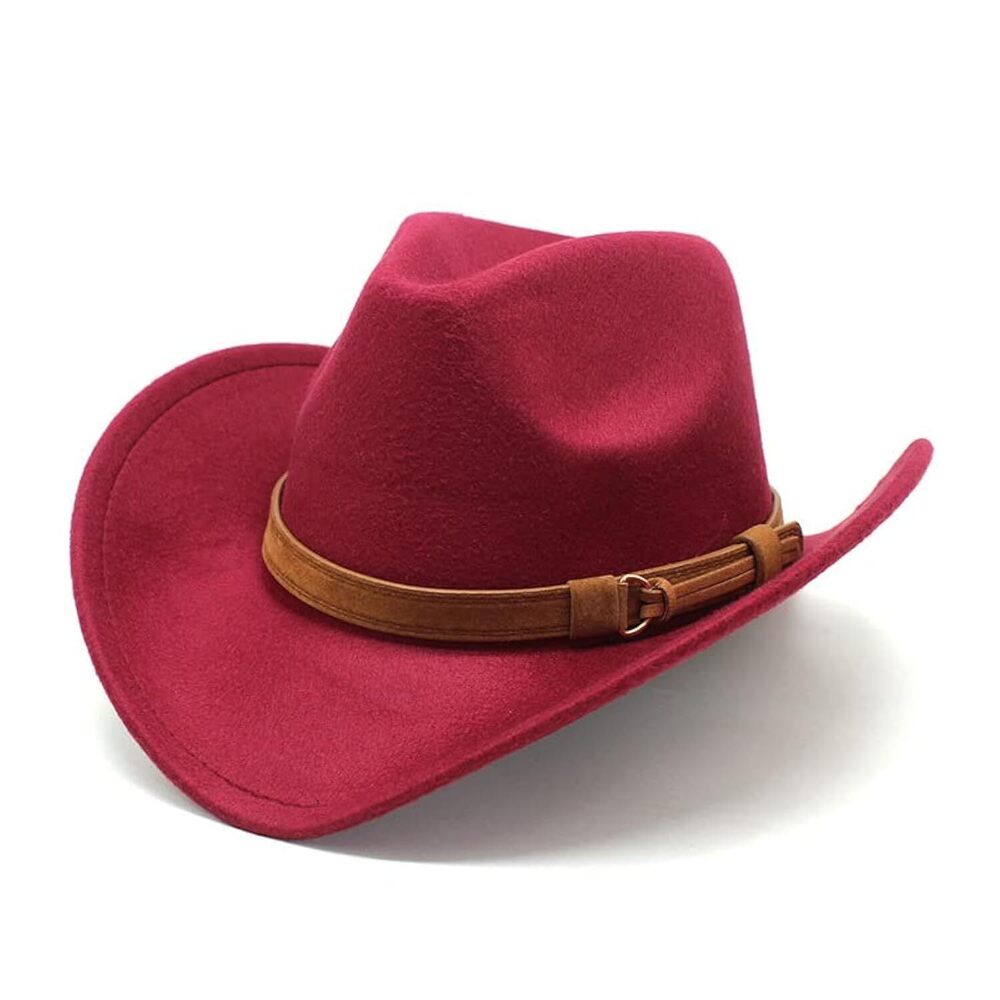 6050 Cowboy Hat for Adult with Belt Buckle - Felt Cowgirl Hat & , Premium
